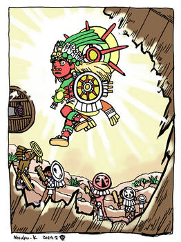 The Aztec sun and dead warriors 20240229