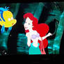 Ariel and Flounder Explore a Sunken Ship