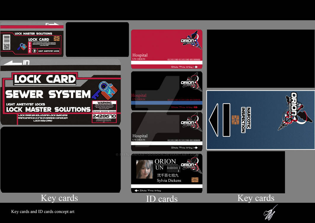 Card ID keys concept art by f117lionhartgordon on DeviantArt
