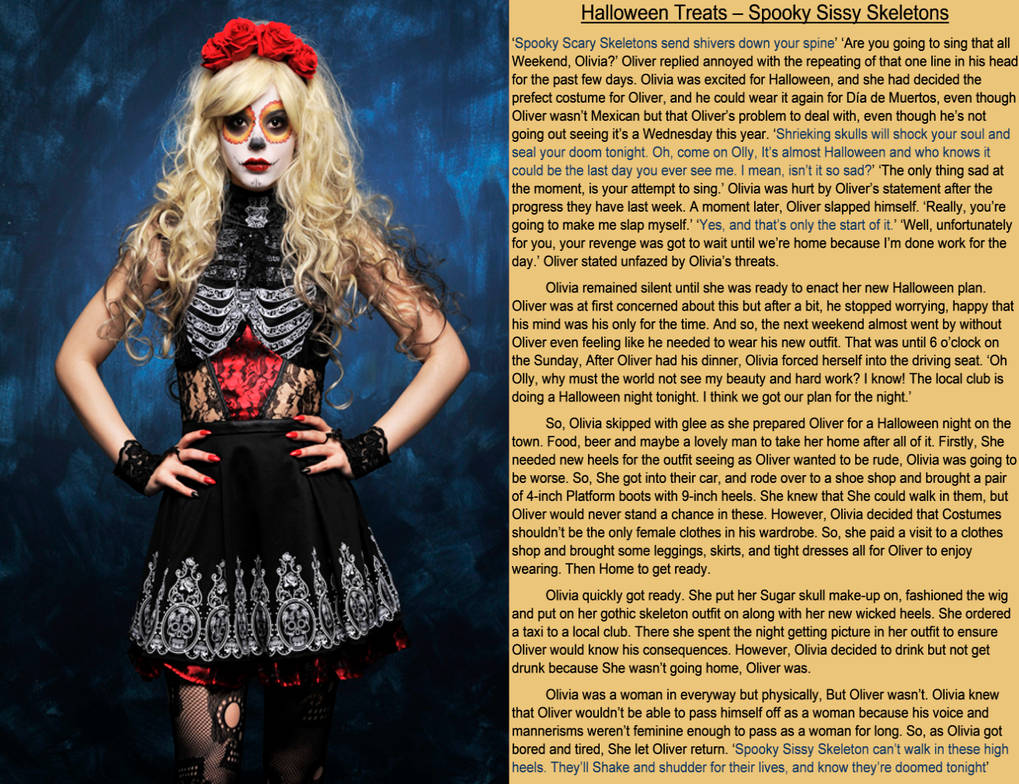 Tg Ridicule Spooky Sissy Skeletons - TG caption by BoysInPinkTgs on DeviantArt