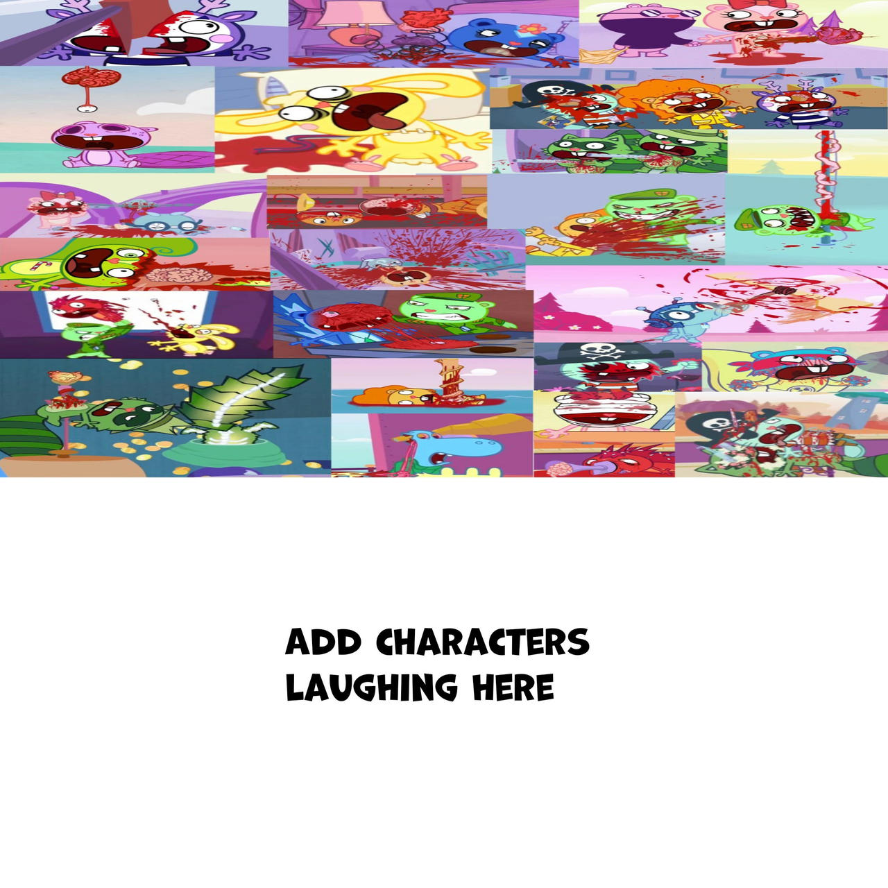 Who laughs at HTF Characters Death by AnthonyR123345 on DeviantArt