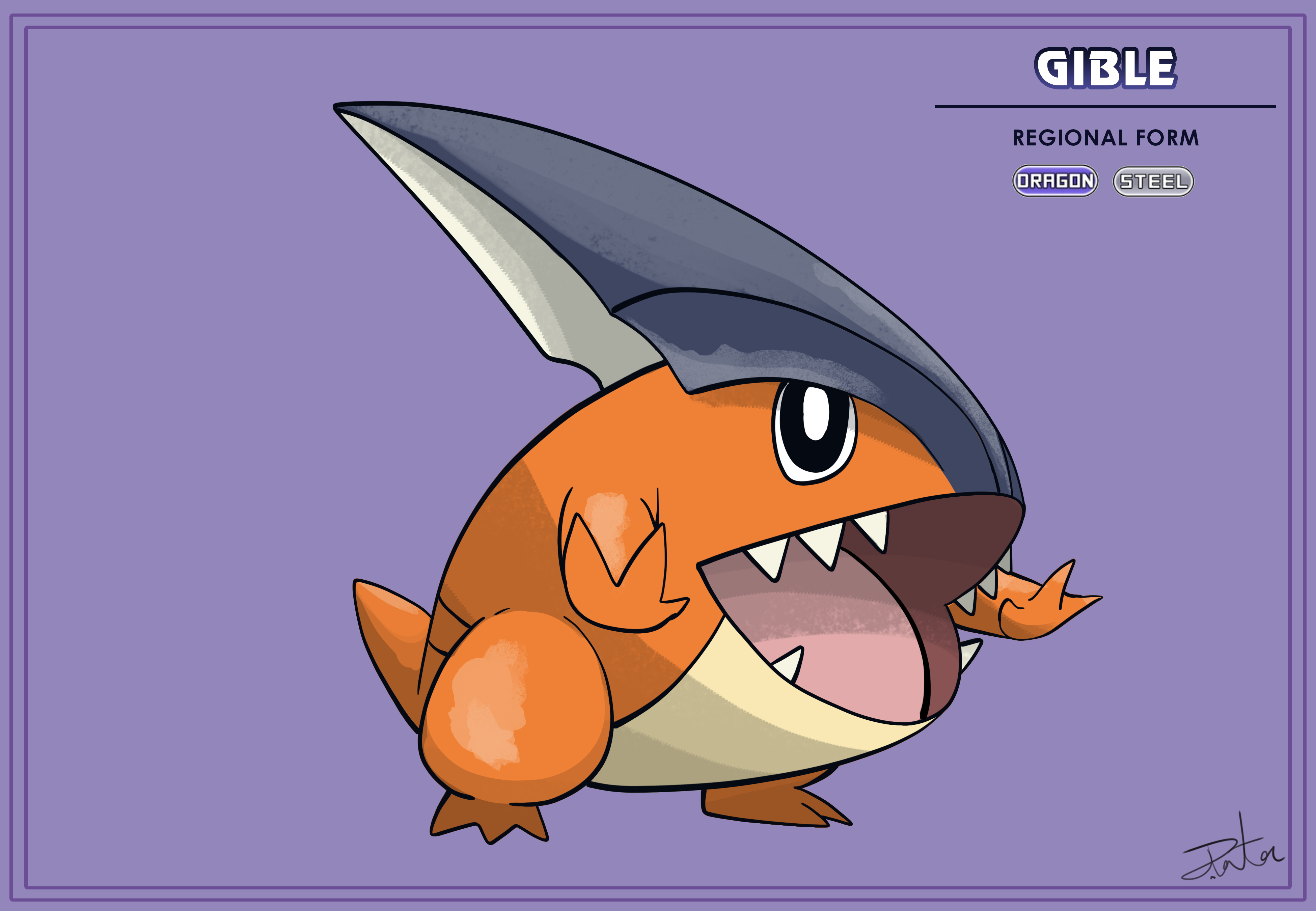 Gibble regional form by Gugenheim98 on DeviantArt
