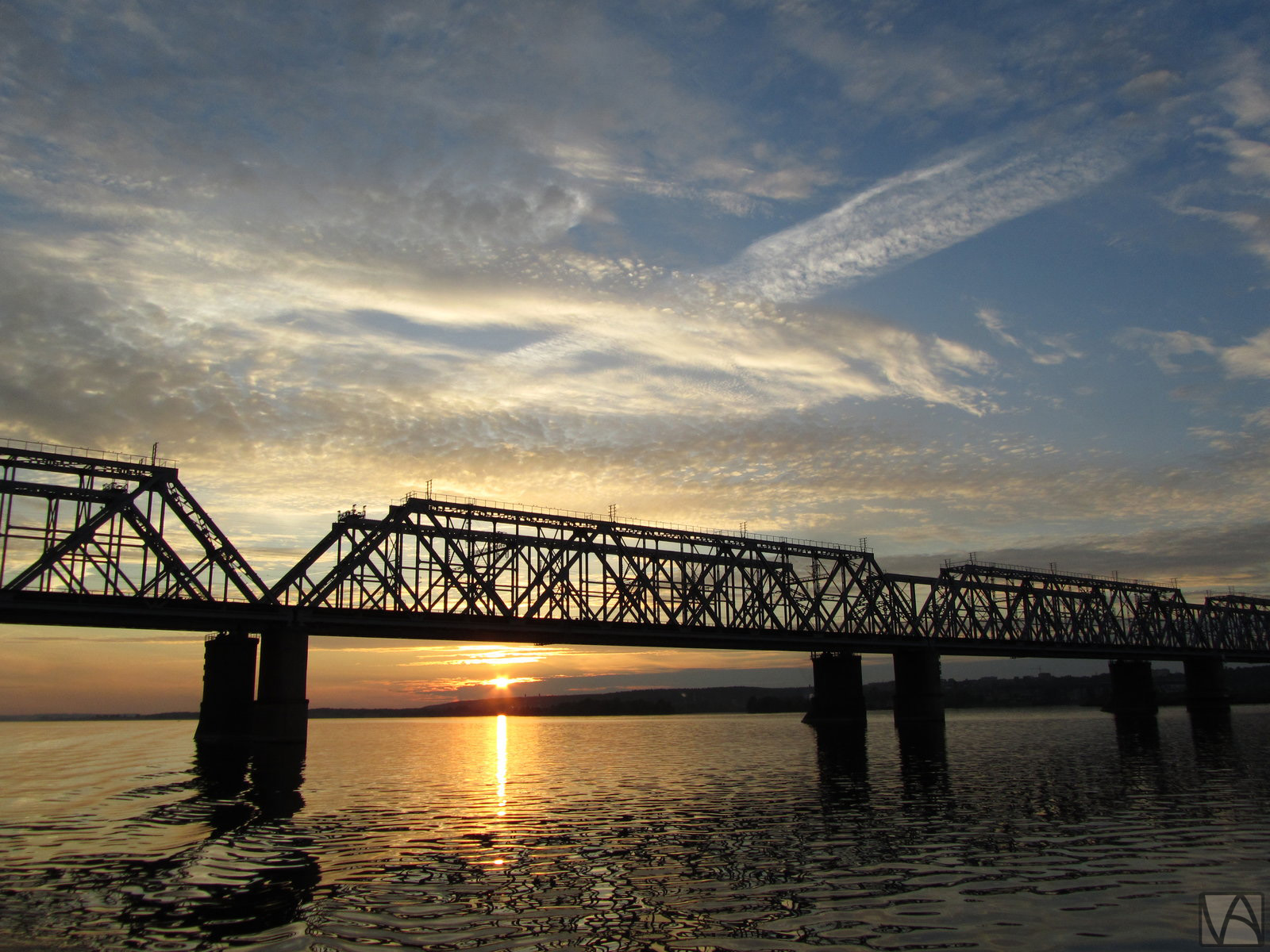 Sunset and a bridge