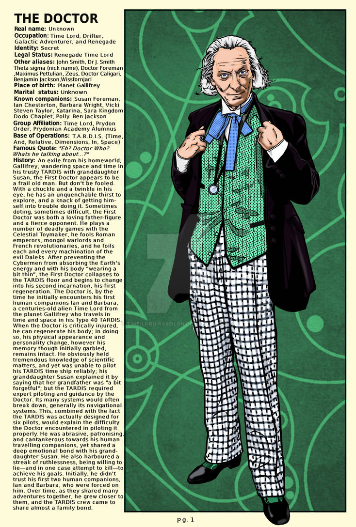 Time Lord Handbook Page 1 by Time-Lord-Rassilon on DeviantArt