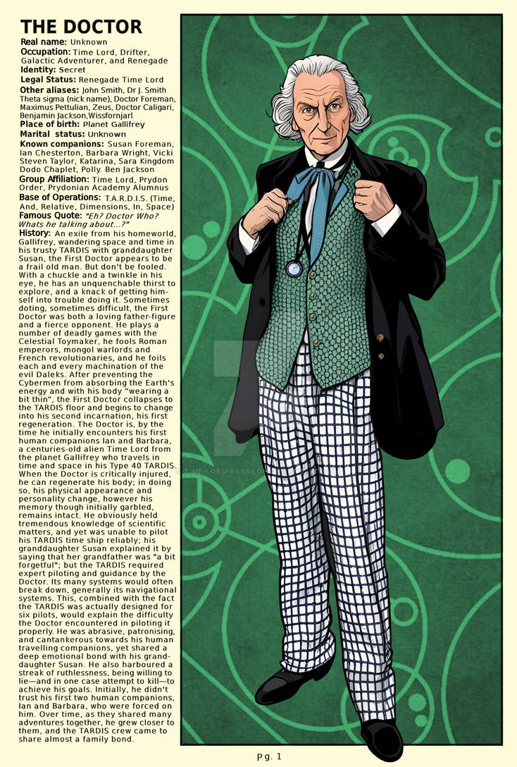 Time Lord Handbook Page 1 by Time-Lord-Rassilon on DeviantArt