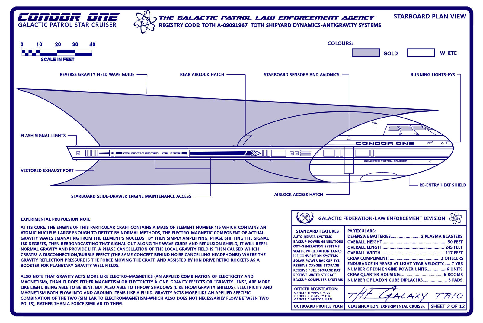 Condor One Schematic 2 of 12 General Plans by Time-Lord-Rassilon on ...