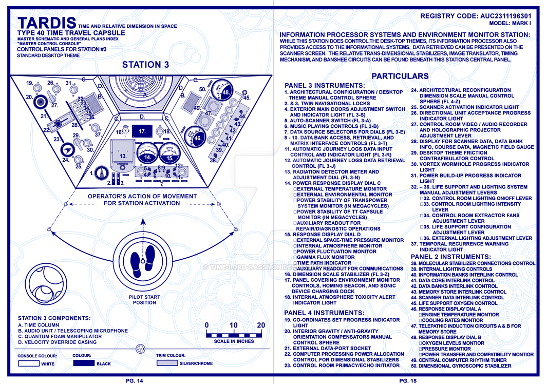 Tardis Engine Core TARDIS Master Schematics Page 14-15 by Time-Lord-Rassilon on DeviantArt