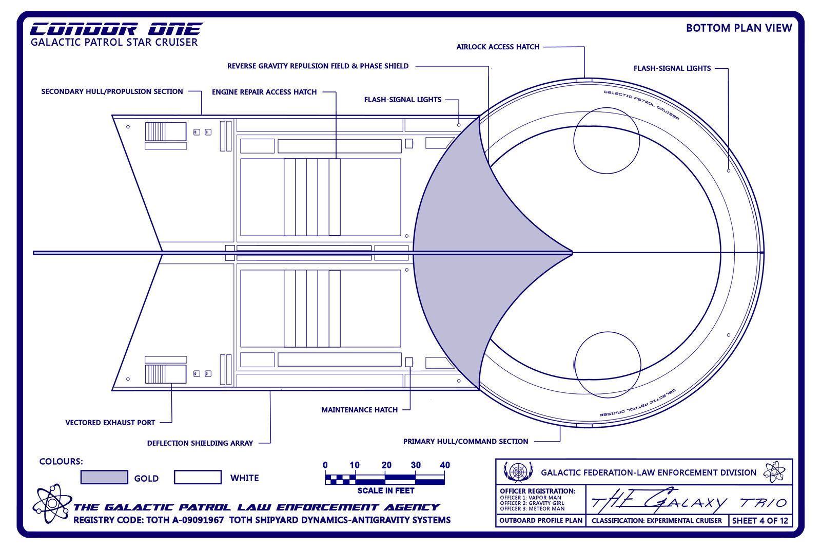 Condor One Schematic 4 of 12 General Plans by Time-Lord-Rassilon on ...