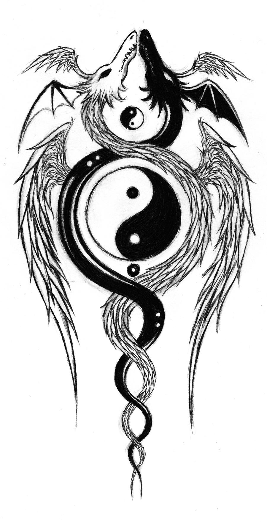 Yin and Yang Dragons