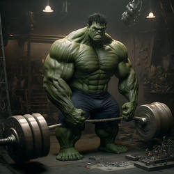 sorvolo Hulk ultra realistic  doing 2 ton weights 