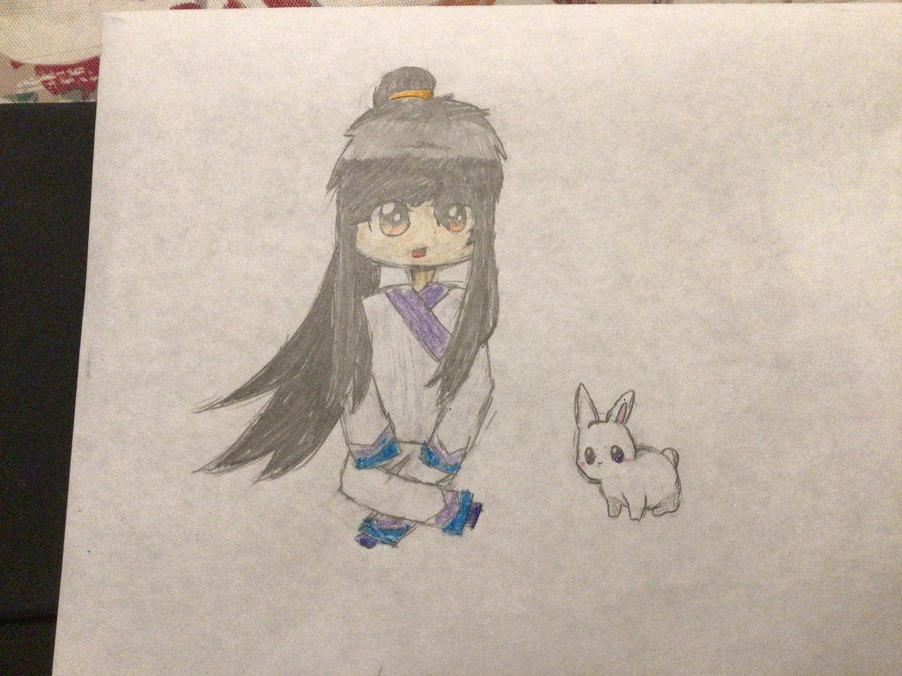Human with Rabbit by EeveeEspy on DeviantArt
