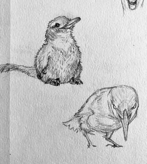 Dromaeosaur Chick and Grackle