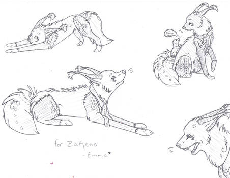 sketches for Zakeno