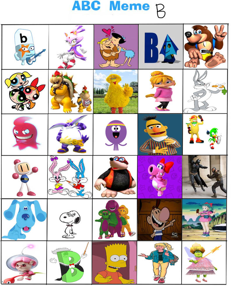 B Deviantart My Favorite B Characters by JelaniandFriends07 on DeviantArt