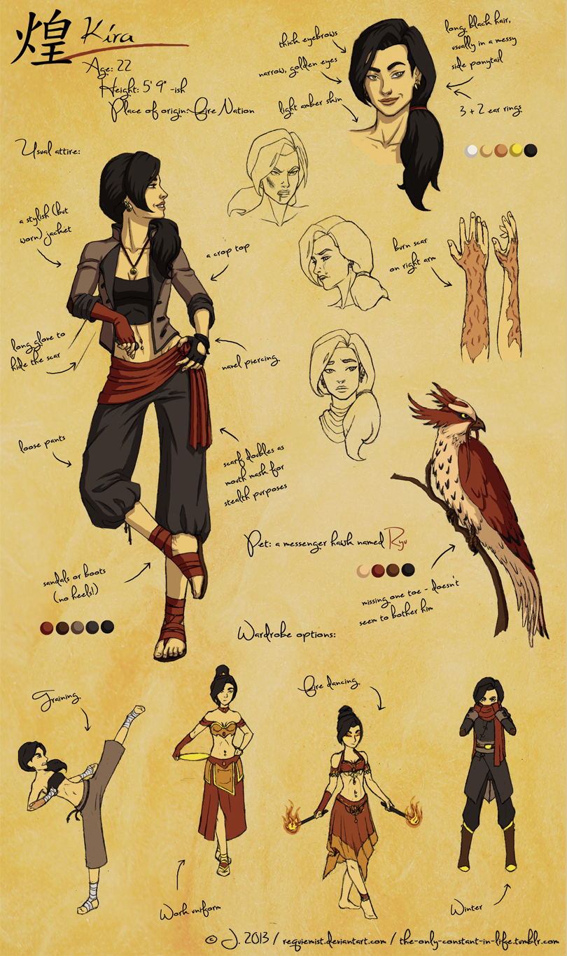 Character Design Kira Legend Of Korra By Requiemist On Deviantart