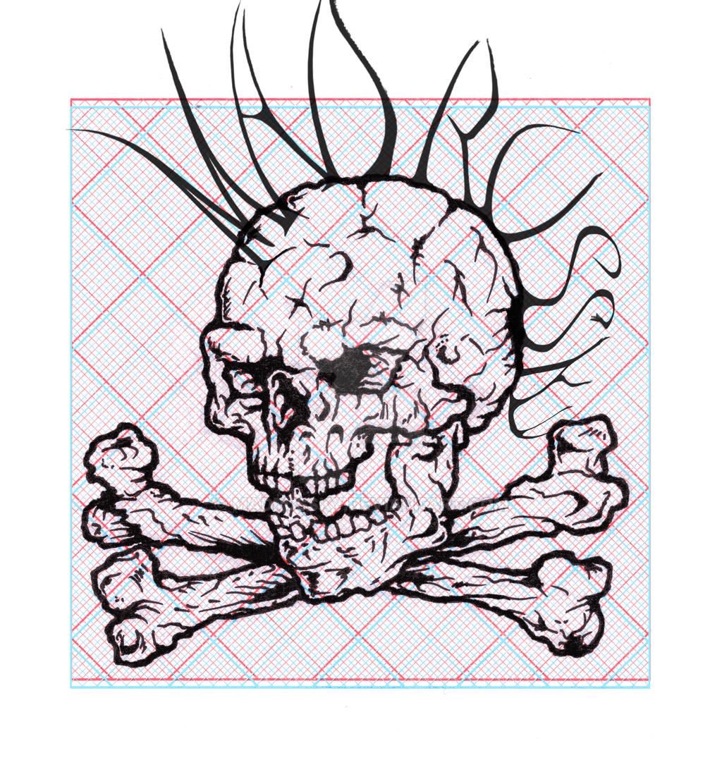 Book of Skulls for 3D specs Drawing I.