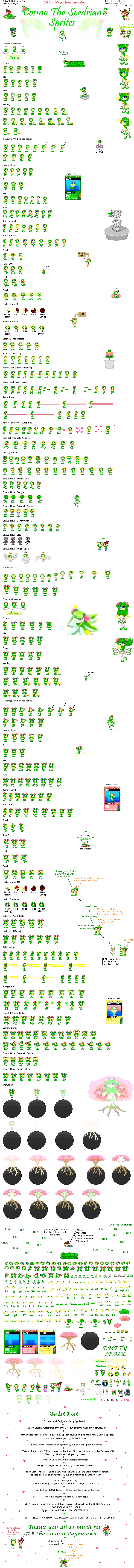 Cosmo The Seedrian SpriteSheet