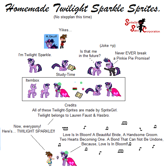 Homemade Twilight Sparkle Sprites