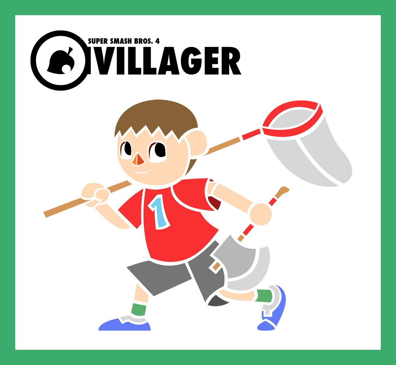 Smash Vectors: Villager (color)