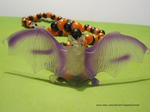 Kawaii Kandi Halloween Themed Bat Necklace