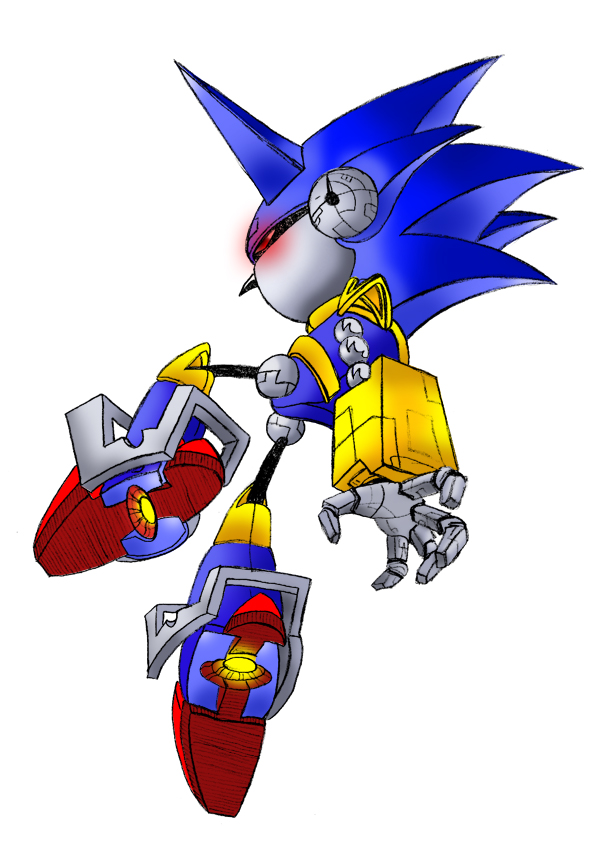Mecha Sonic vs Knuckles by Nerkin on deviantART