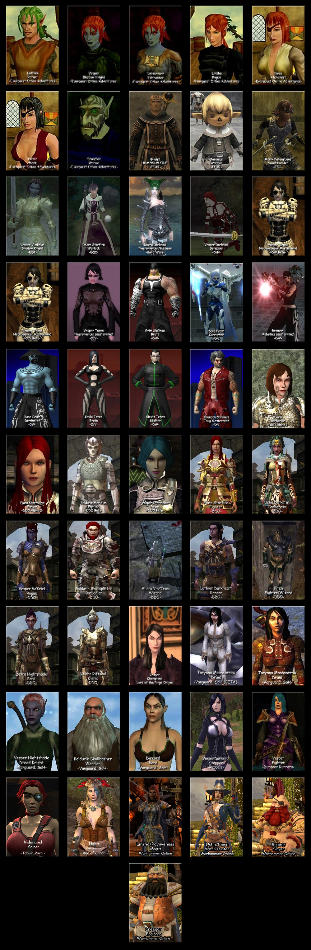 51 MMO Characters