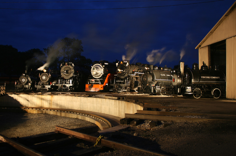 Seven steam engines