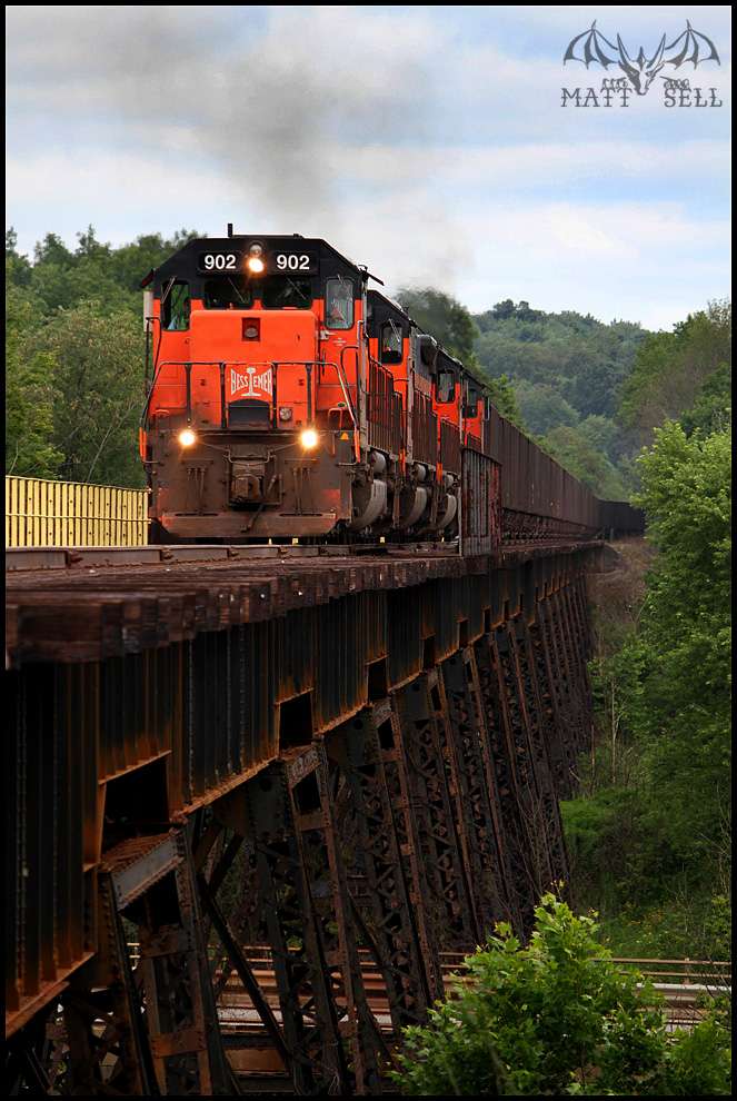 Roaring across the trestle