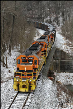 Orange over White