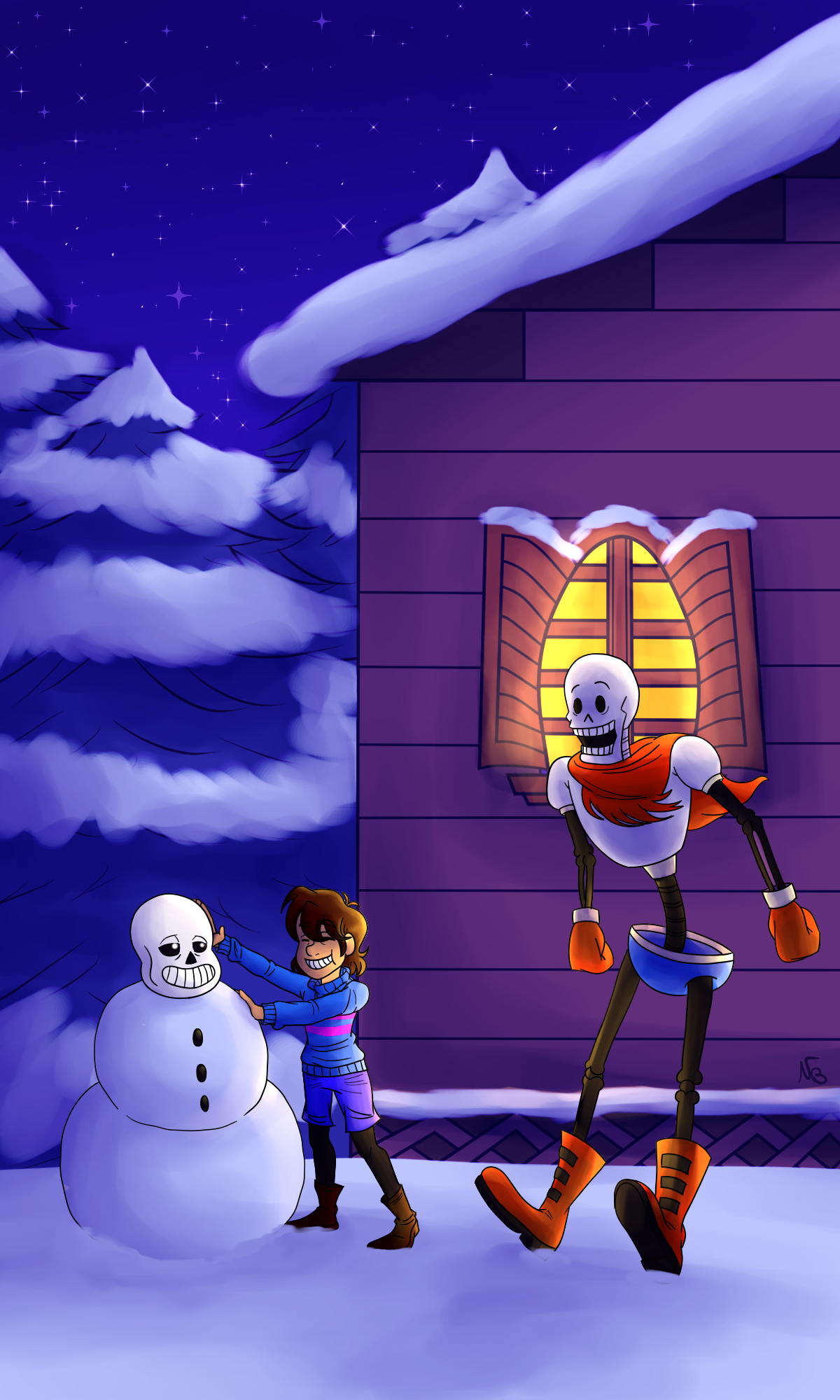 Undertale - Do you wanna build a snow man? by PikaLeafGreen on DeviantArt