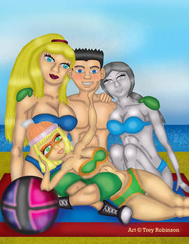 Little Mac And The Ladies On The Beach