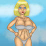 A Pretty And Powerful Pool Patron Pin-Up Picture