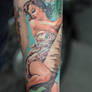 Pin up girl tattoo by Mirek vel Stotker