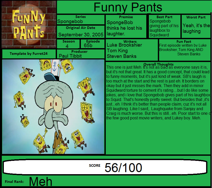 Spongebob Review: Funny Pants by Spongey444 on DeviantArt