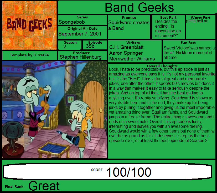 Spongebob Review Band Geeks By Spongey444 On Deviantart