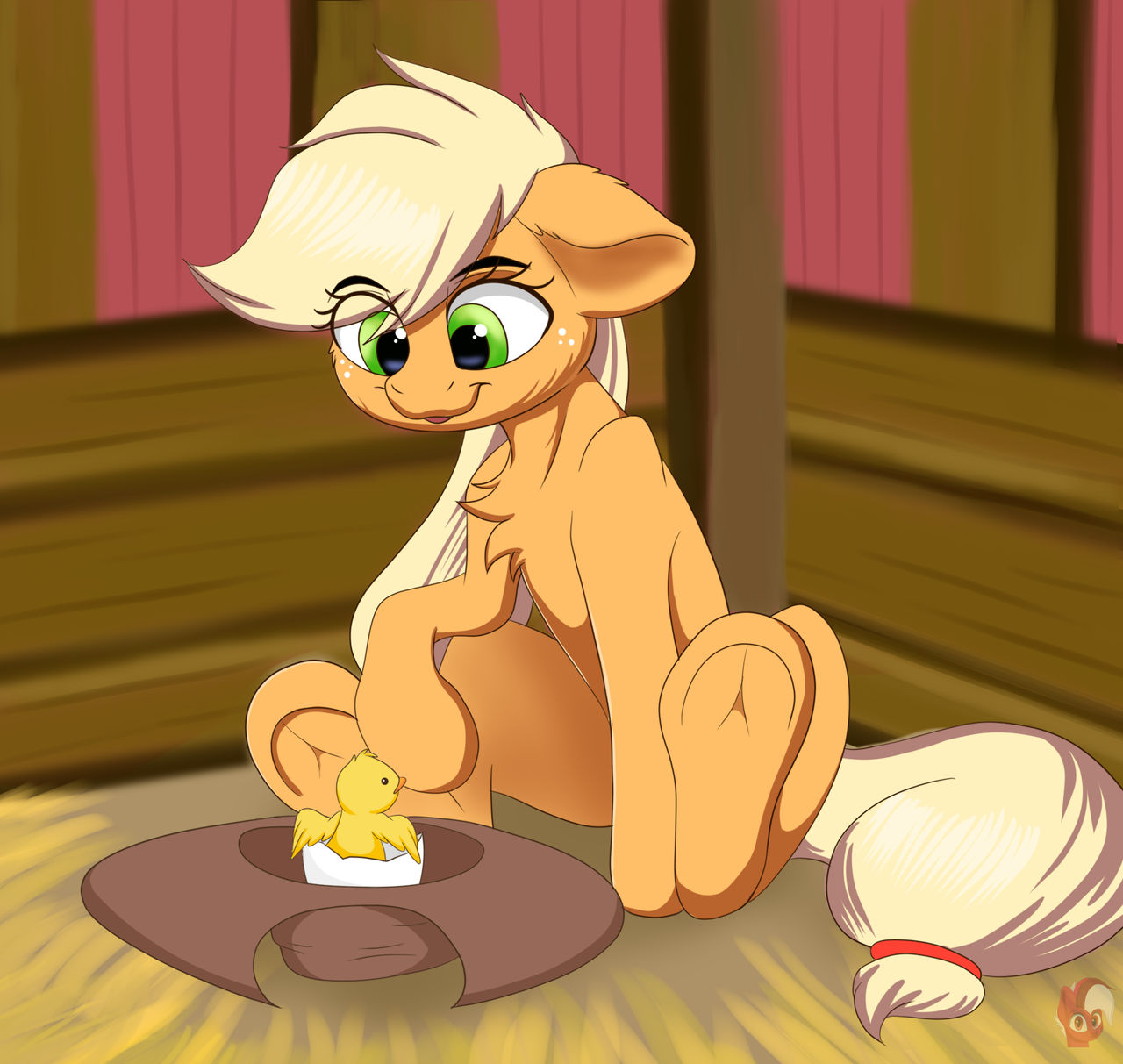 AppleJack and the chick