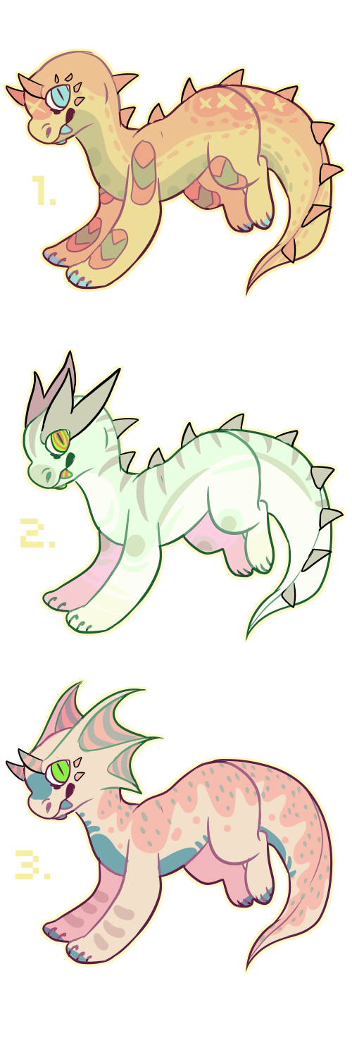 [Name your price] .:Pastel dragon adopts:. Closed!