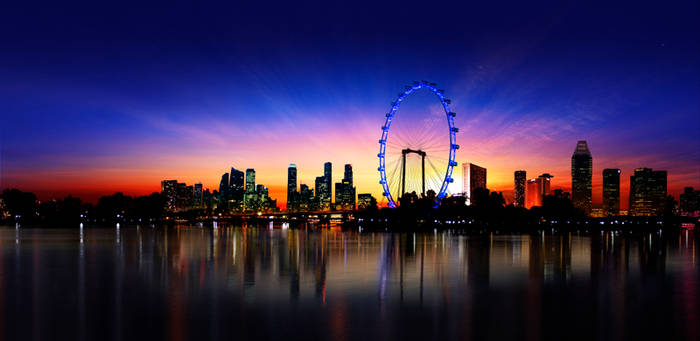 Singapore Flyer panorama