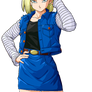 Android 18 showing her legs render 2