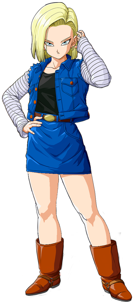 Android 18 showing her legs render 2 by AlphaGodzilla1985 on DeviantArt