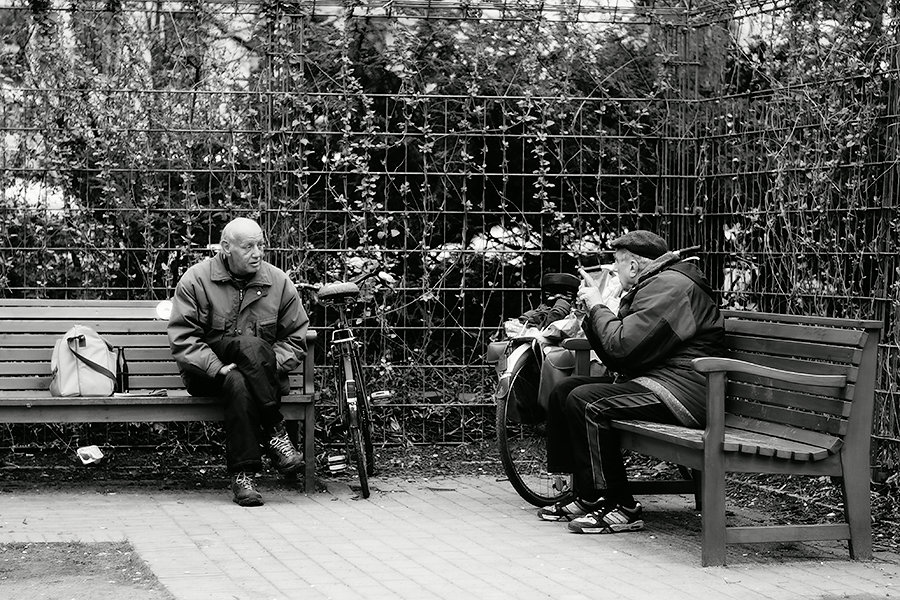 discussion over bikes