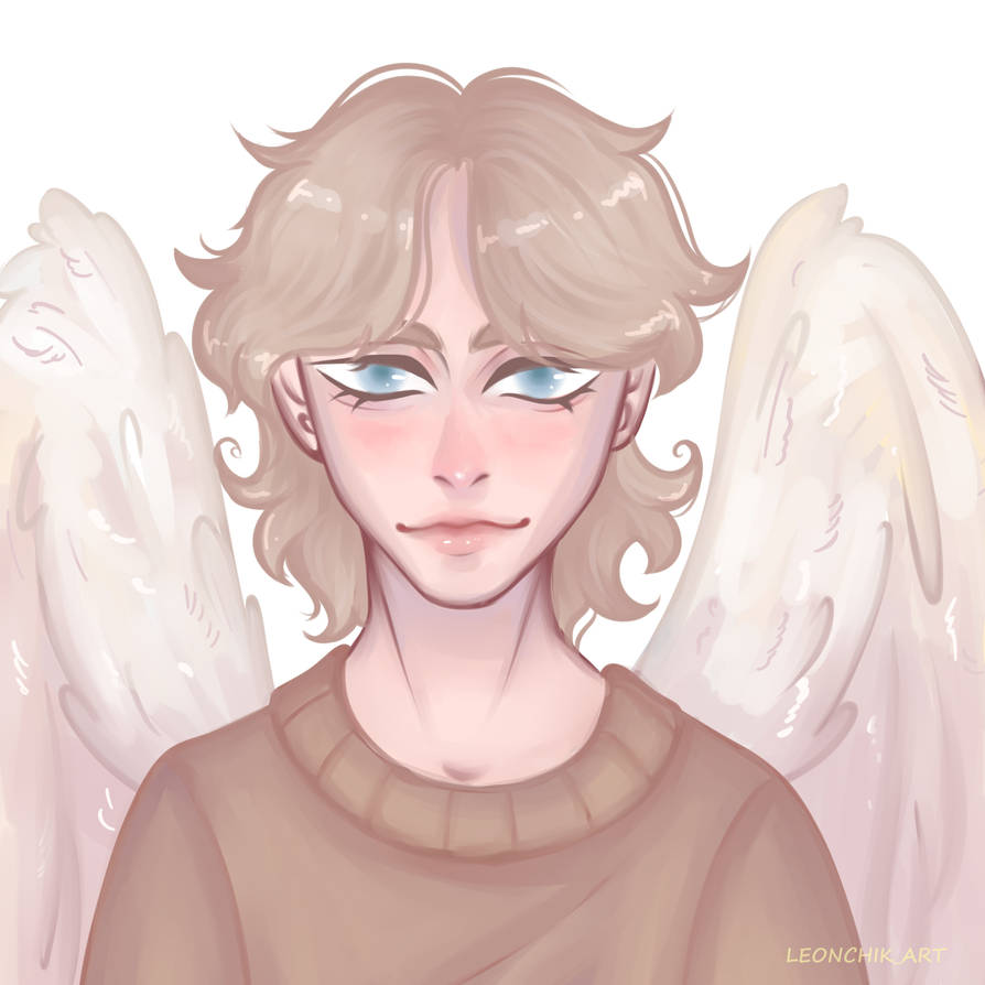 My OC angel ver.1 by Leonchikart on DeviantArt