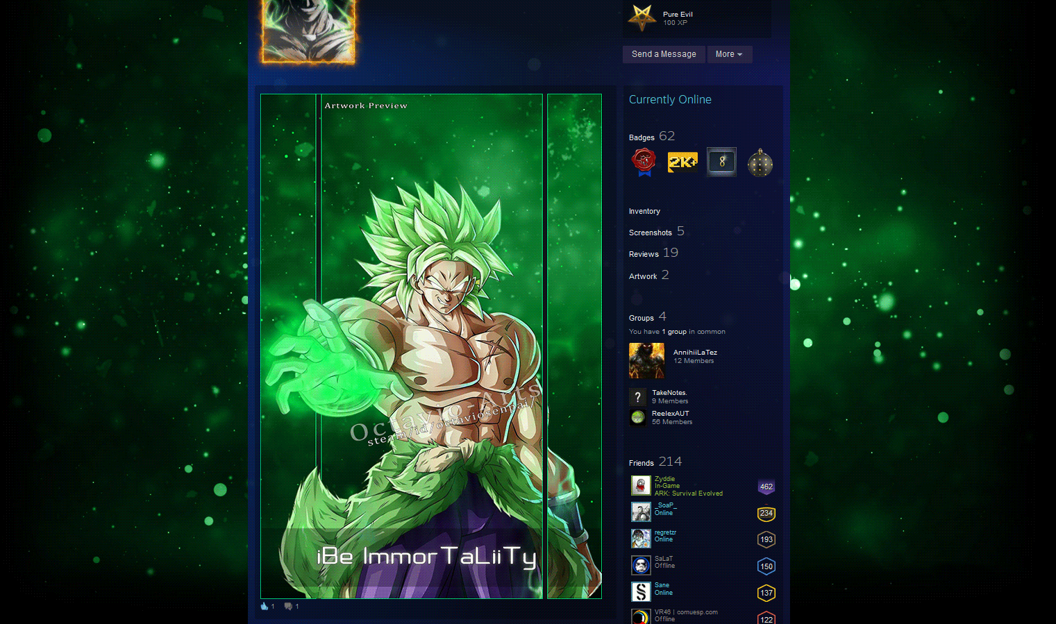 Steam Artwork Profile Dbz Custom Artwork By Octavio Arts On Deviantart