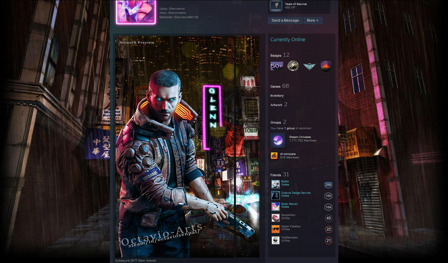 Cyberpunk 2077  Crafting the Steam Badge 