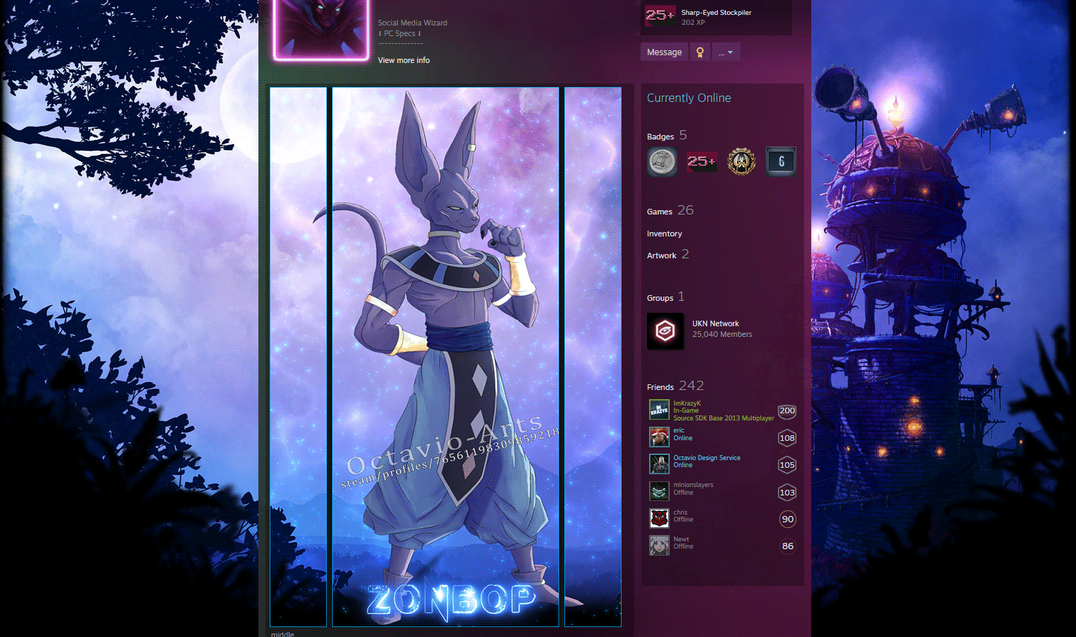 Beerus From Dragon Ball Steam Artwork 2 By Octavio Arts On Deviantart