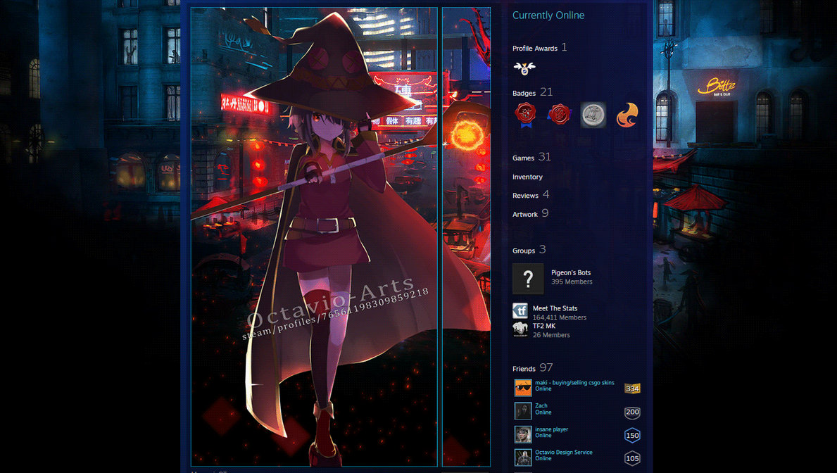 Megumin KonoSuba Steam Profile Design By Octavio Arts On DeviantArt megumin-konosuba-steam-profile-design-by-octavio-arts-on-deviantart