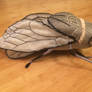 Cicada Soft Sculpture In Gray and Silver