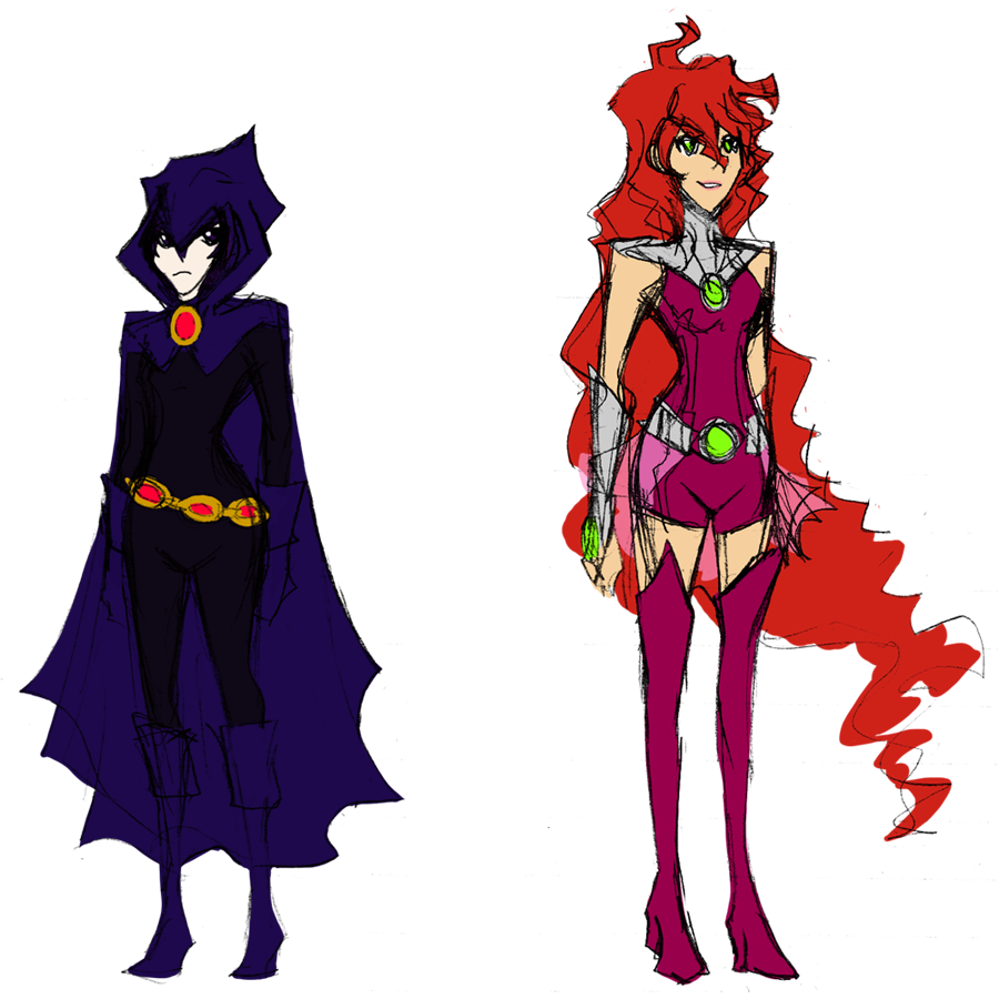 Young Justice - Raven and Starfire