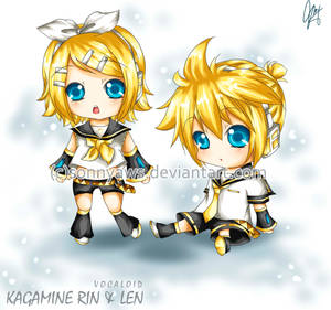 Rin and Len Chibi