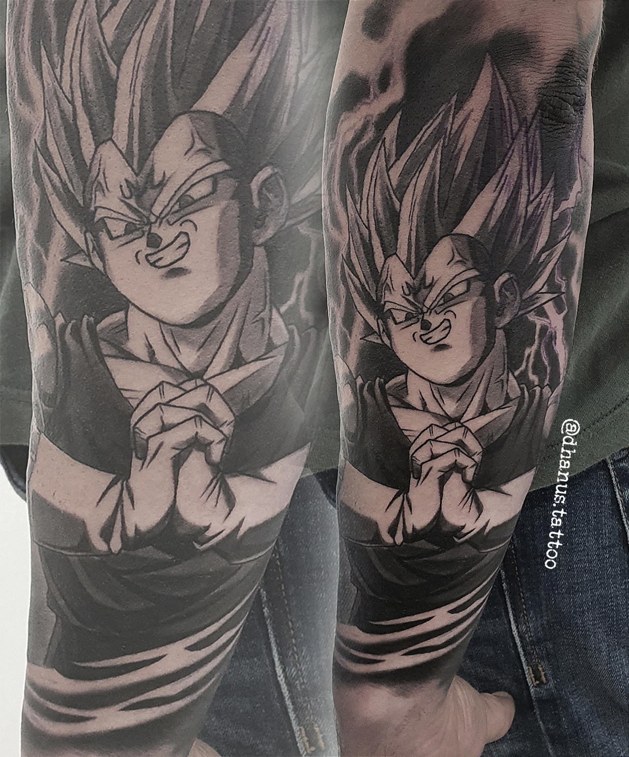 Vegeta from Dragonball - tattoo by DaveVeroInk by DaveVeroInk on DeviantArt